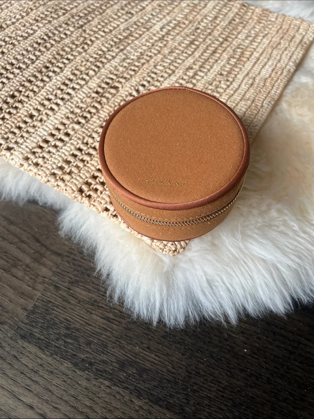Sezane Brown Jewelry Travel Case